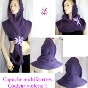 Capuche multifacettes couleur violette-I