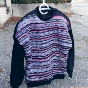 Sweater tricot & tissu noir taille CH 40-42