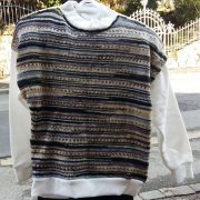 Sweater tricot & tissu blanc taille CH 38-40